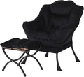 Welnow Lazy Chair with Ottoman, Reading Chair with Footrest, Foldable Footrest by LifeGetsBetterWithWelnow