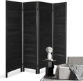 4 Panel Room Divider, Freestanding Wooden Privacy Screen | Solid paulownia wood by Unknown