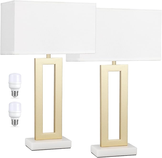 Seealle 22" Tall Bedroom Lamps for Living Room - Image 7