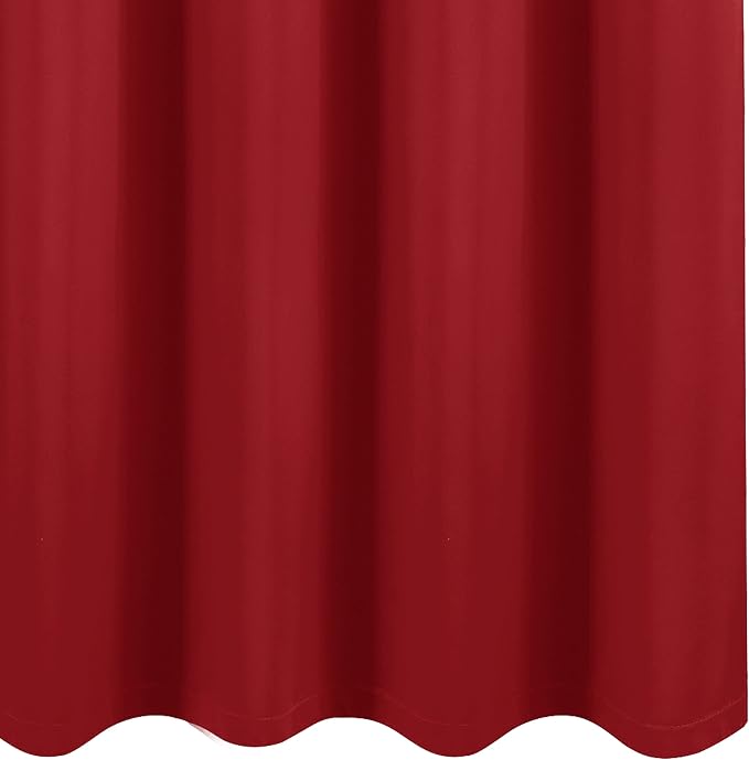 100% Blackout Curtains 52 x 84 Inch/Red Curtains 2 Panels - Image 9