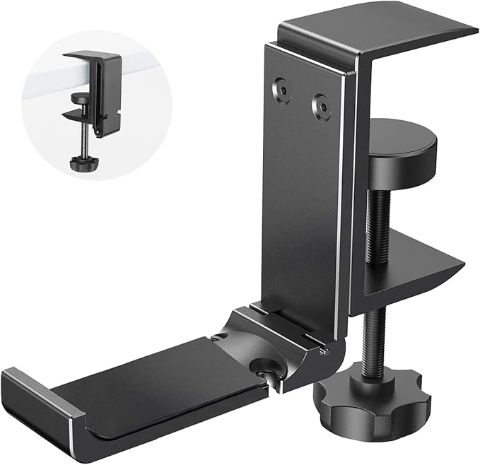 tempsnug Aluminum Headphone Stand Hanger Foldable with Cable Organizer Headset Holder, Non-Slip Desk Hook Space Save Universal Headphone Mount