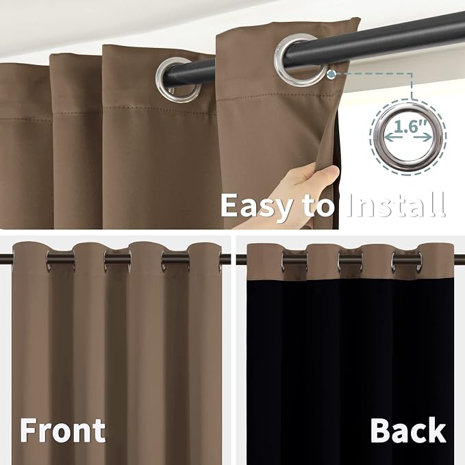 BGment Total Thermal Insulated 100% Blackout Curtains - Image 7
