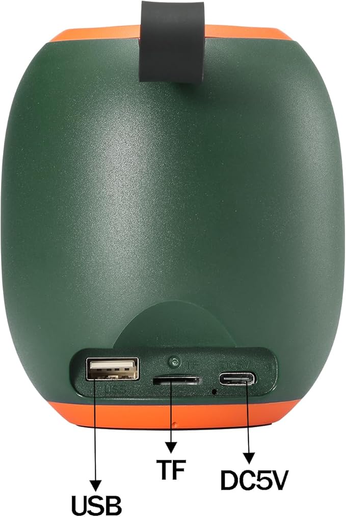 Portable Bluetooth Speaker – 8W HD audio quality, TWS stereo pairing, LED light show, compact and portable, suitable for outdoor use, can be used in cars, travel and parties, a cool teen gift(Green)