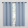 NICETOWN Vintage Blue Blackout Curtains 45 inches Length by NICETOWN