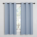 NICETOWN Vintage Blue Blackout Curtains 63 inches Length by NICETOWN
