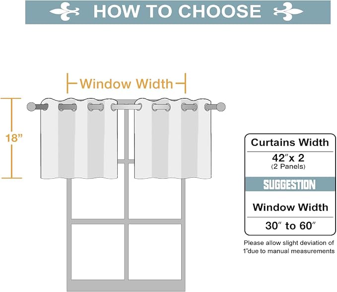 ChrisDowa Small Window Valance Curtains - Image 5