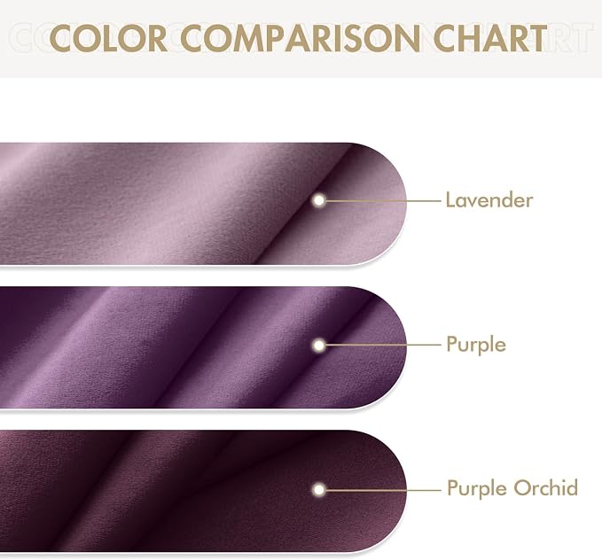 MIULEE Velvet Curtains Lavender 52 x 84 Inch Length Set of 2 | Grommet Drapes - Image 6