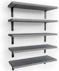 RICHER HOUSE Rustic Wood Floating Shelves Set of 5, Wall Mounted Shelf 16in | by RicherHouse