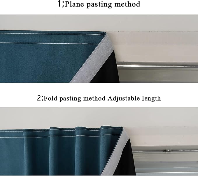 AJAZZ Self Adhesive Curtains 100% Blackout Shades Window Cover Sticky Curtain - Image 5