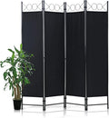 Room Divider 4 Panels 6FT Room Divider Black Privacy Panel Screens | Wall by NChanmar
