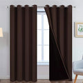 Yakamok Chocolate Brown Blackout Curtains 90 Inches Long 52" Wide, 2 Panels | by Yakamok