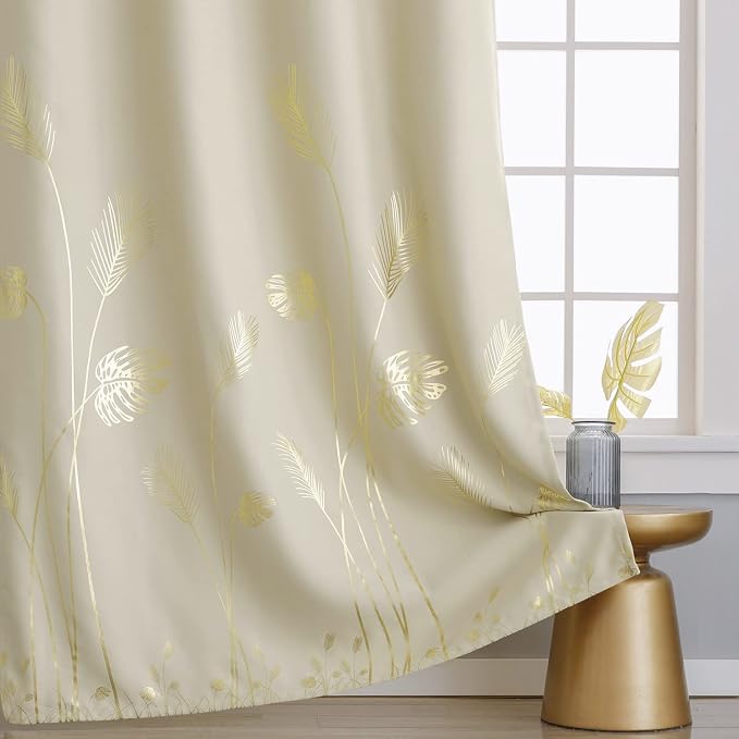 Beige Room Darkening Curtain for Sliding Door 80W x 84L Inch Long Extra Wide - Image 4