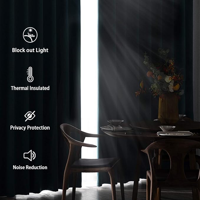 DWCN Black Blackout Curtains for Bedroom - Image 3