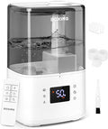 BOXING Warm and Cool Mist Humidifiers for Bedroom Large Room Home,Air Humidifier with Remote,Top Fill Ultrasonic Diffuser Humidifier with humidistat,Quiet Sleep,Timer,Auto Shutoff,BPA-Free,Filter,4.5L