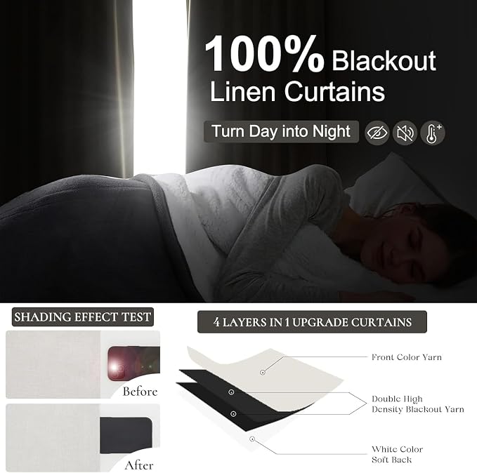 Birch Extra Wide 70 Inch Total 140" Blackout Crtains - Image 2