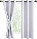 DWCN Greyish White Window Curtains – Thermal Insulated Energy Saving Drapes by DWCN