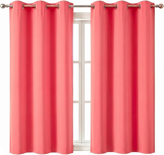 Diraysid Coral Grommet Blackout Curtains - Image 2