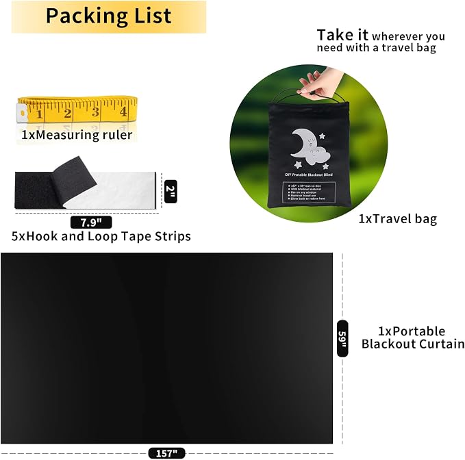 Vanten Upgraded Blackout Curtains, 100% Blackout Window Shades - Image 6