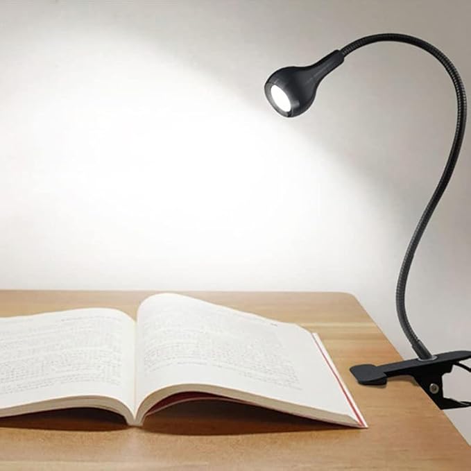 LED Desk Lamp Clip On Light, 360°Flexible Gooseneck and Clamp Reading Light | by Weltition