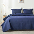 akkialla 118"x106" Navy California King Quilt Set, Oversized Floor-Length by akkialla