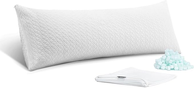 Extra Thick Body Pillow Memory Foam – Long Pillow by RainmrBedding