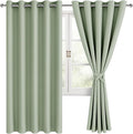 Blackout Curtains for Bedroom, 60 x 63 Inches Length, Seafoam Green | Thermal by Hiasan