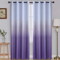 SimpleHome Ombre Gradient Purple White to Gray Curtains by SimpleHome