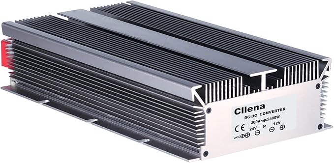 Cllena 24V to 12V Step Down Converter Voltage Regulator 200A 2400W Waterproof DC Buck Transformer Power Supply