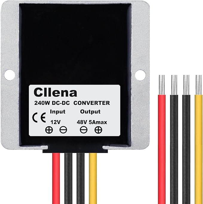 Cllena DC/DC 12V to 48V Boost Converter 5A 240W Step Up Voltage Regulator Module Car Power Supply Voltage Transformer (Input 10V-16V)