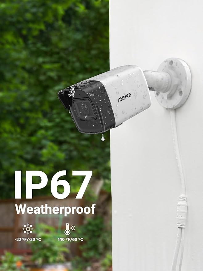 ANNKE 3K PoE Security Camera with Mic/Audio Outdoor, 2.8mm Lens (116°FOV), Color Night Vision, IP67 Waterproof, AI Motion Detection, RTSP, Surveillance Bullet Cam with 512GB SD Card Slot