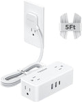 TESSAN Extension Cord 5 FT, Power Strip by TESSAN