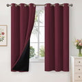 YoungsTex Burgundy 100% Blackout Curtains 63 Inch Length 2 Panels, Room by YoungsTex