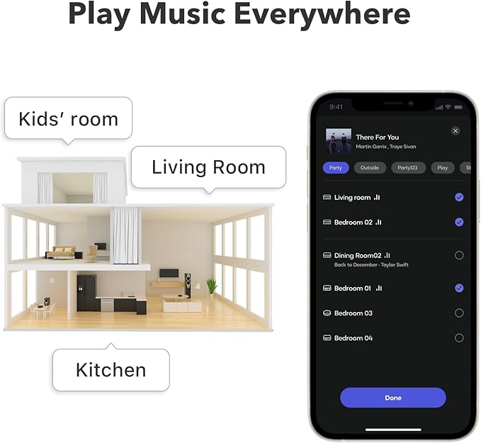 WiiM Mini AirPlay 2 Wireless Audio Streamer, Multiroom Stereo, Preamplifier, Works with Alexa and Siri Voice Assistants, Stream Hi-Res Audio from Amazon Music, Tidal and More