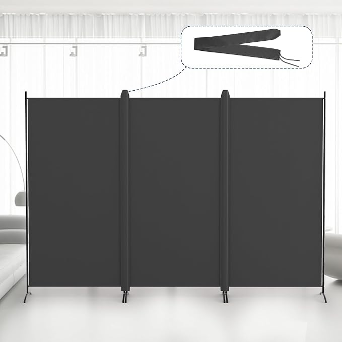 Kokorona 3 Panel Room Divider, 6FT Tall Folding Privacy Screen Wall Dividers by Kokorona