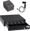POS Hardware Bundle for Square - Cash Drawer, Thermal Receipt Printer, Barcode Scanner [Compatible with Square Stand and Square Register]