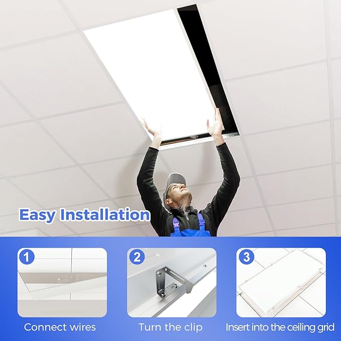 AIKVSXER 20 Pack 2x4 LED Flat Panel Light - Selectable 5 CCT 3000K-6500K & 5 Wattage 30-70W 7700Lm 0-10V Dimmable 2x4 led Drop Ceiling Lights 120-277V for Commercial and Home
