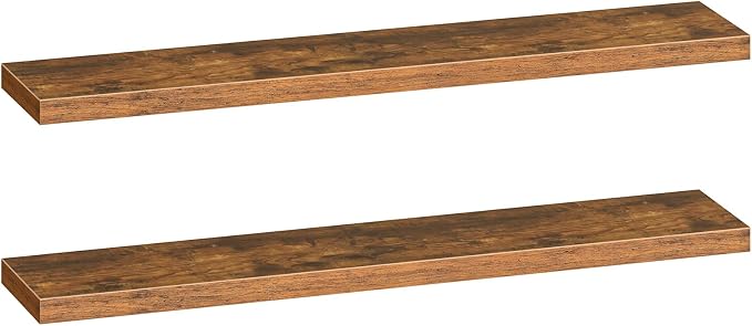 HOOBRO Floating Shelves for Wall, Wall Mounted Shelf Set of 2, for Wall Storage by HOOBRO