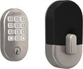 Schlage Arrive WiFi Deadbolt Smart Lock, Keyless Entry Door Lock with Remsen Trim, Satin Nickel, Compatible with Alexa and Google, BE459WB RMN 619