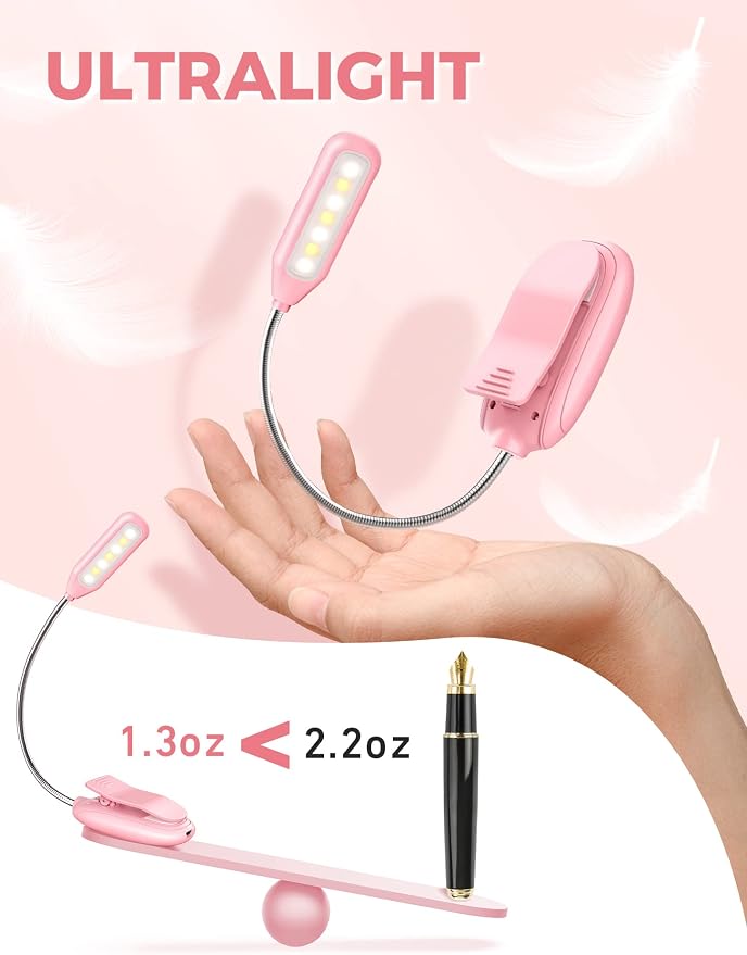 Monotremp Book Lights for Reading at Night in Bed, 80 Hours Runtime - Image 4
