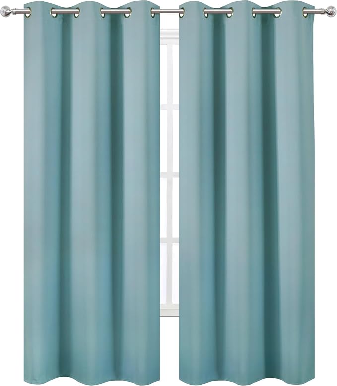Stone Blue Thermal Blackout Curtains/42 x 95 Inch/Set of 2 Panels Room - Image 2