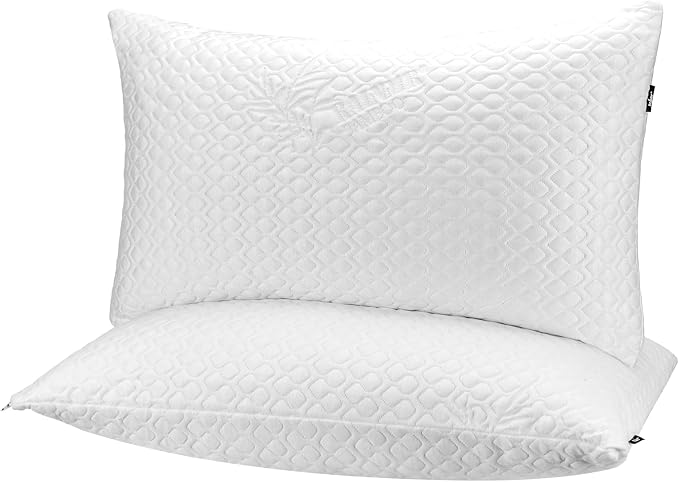 Shredded Memory Foam Pillows for Sleeping, Adjustable Pillows King Size Set of 2 - Image 9