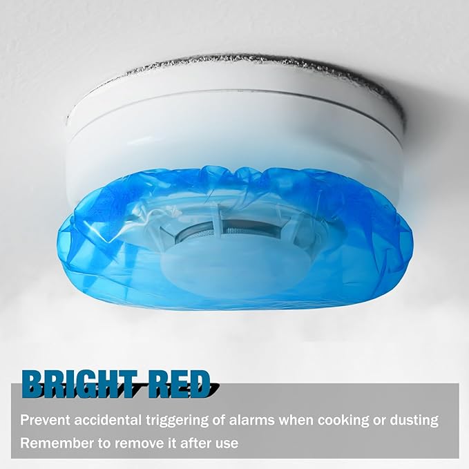 Gueevin 36 Pcs Smoke Detector Cover Smoke Alarm Dust Paint Cover for Home Fire Alarm (Blue)