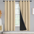 Yakamok Beige Blackout Curtains 72 inches Long by Yakamok