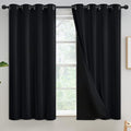 Yakamok Black Blackout Curtains 54 inches Long by Yakamok