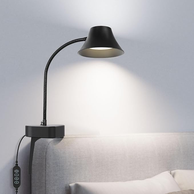 TONYFUL Bed Light for Headboard, Eye Care Reading Lamp, No Drilling Bed Light by TONYFUL