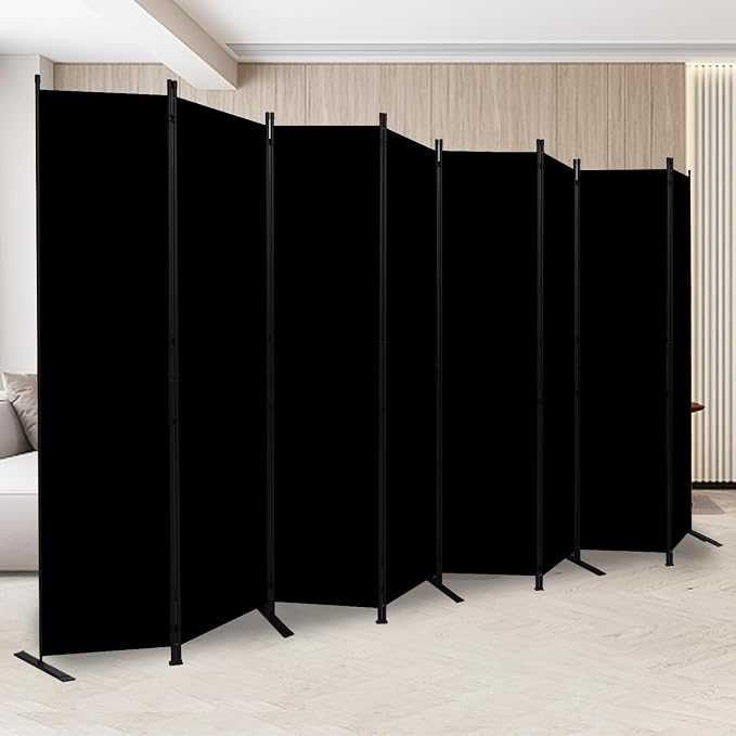 8 Panel Folding Privacy Screen, 14.67ft Wide Partition Room Dividers Panel | by HOMSCREENER