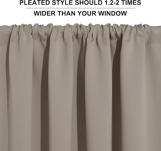 RYB HOME Blackout Curtains for Bedroom Living Room Nursery 72 inches Long | - Image 5