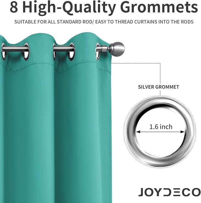 Joydeco Blackout Curtains 120 inches Long 2 Panels Set, Thermal Insulated Long - Image 5