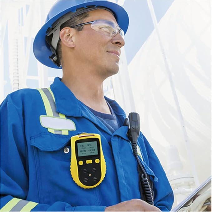 ATO Handheld Multi Gas Detector, CO, H2S, O2, LEL, 4 Gas Monitor, with Sound, Light and Vibration Alarms (with Data Logging)