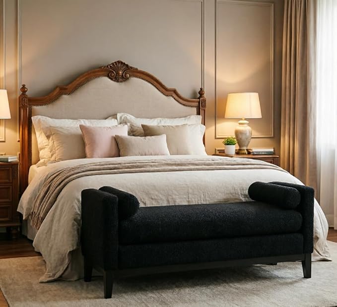 66.34" Upholstered End of Bed Bench by Unknown
